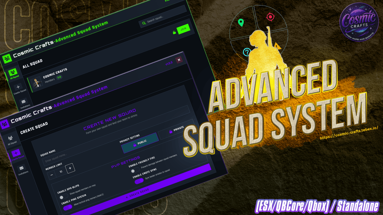 Fivegift - Cosmic Crafts - Advanced Squad System