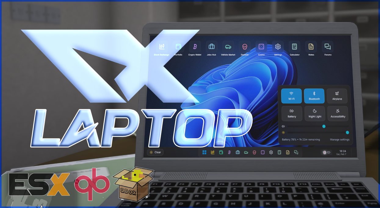 Fivegift - Real 3D Laptop system for FiveM