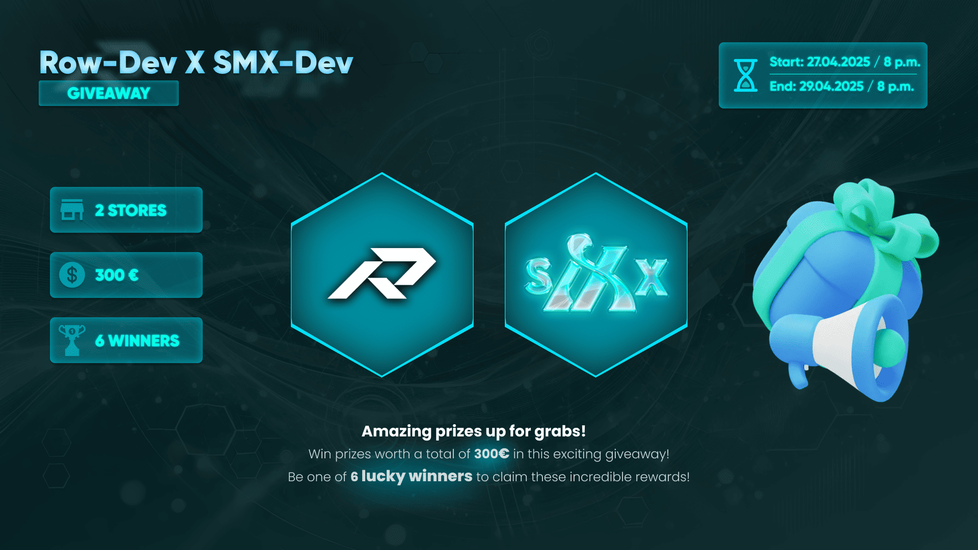 Fivegift - 🎉 Row-Dev x SMX-Dev Giveaway! 🎉